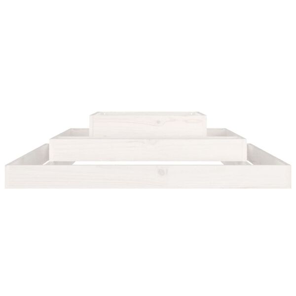 vidaXL Jardinière Blanc 110x110x27 cm Bois massif de pin