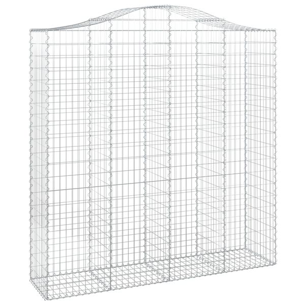 vidaXL Paniers &agrave; gabions arqu&eacute;s 5 pcs 200x50x200/220 cm Fer galvanis&eacute;