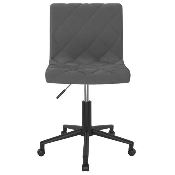 vidaXL Chaises pivotantes &agrave; manger lot de 4 gris fonc&eacute; velours