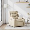 vidaXL Fauteuil inclinable Cr&egrave;me Tissu