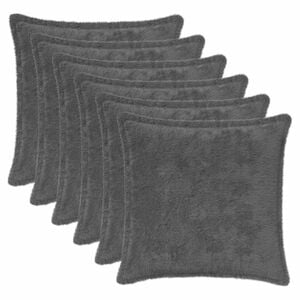 vidaXL Housse de coussin 6 pc HOUTEN Gris fonc&eacute; 30 x 30 cm