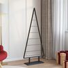 vidaXL Arbre de No&euml;l en m&eacute;tal avec support Noir 150 cm Acier