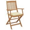 vidaXL Chaises pliables de jardin lot de 8 avec coussins Bois d'acacia