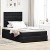 vidaXL Cadre de lit ottoman avec matelas noir 120x190 cm velours