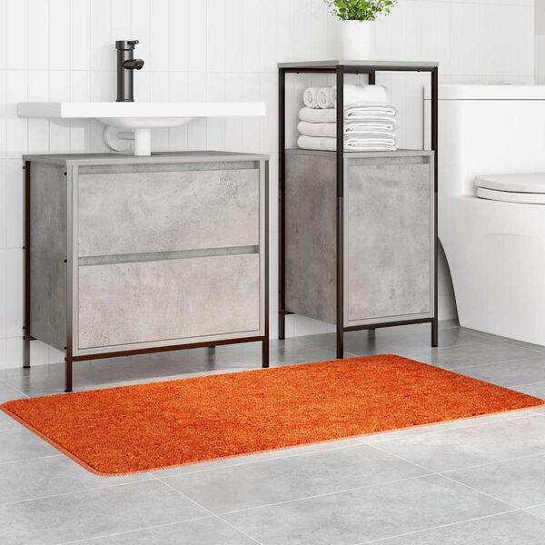 vidaXL Tapis de bain antid&eacute;rapant Orange 70 x 120 cm PP