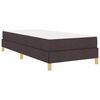 vidaXL Lit &agrave; ressorts avec matelas Marron fonc&eacute; 90 x 190 cm tissu