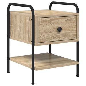vidaXL Table de chevet Ch&ecirc;ne Sonoma Bois d'ing&eacute;nierie
