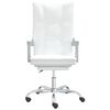 vidaXL Fauteuil inclinable de bureau Blanc Similicuir