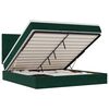 VidaXL Cadre de lit ottoman avec matelas vert fonc&eacute; 180x200cm velours