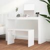 vidaXL Tabouret de toilette Blanc brillant70x35x45cm Bois d'ing&eacute;nierie