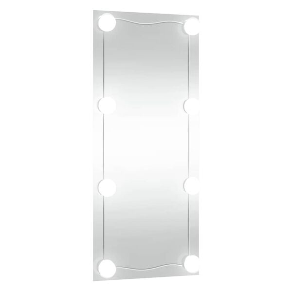 vidaXL Miroir mural avec lumi&egrave;res LED 40x80 cm verre rectangulaire