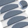 vidaXL Tapis d'escalier autocollants 15 pcs 65x21x4 cm Bleu