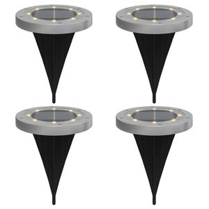 vidaXL Lampes solaires de sol et piquets de sol ext&eacute;rieur 4 pcs