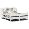 vidaXL Cadre de lit sans matelas blanc 180x200 cm bois massif de pin