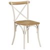 vidaXL Chaises à dossier croisé lot de 6 blanc bois de manguier massif
