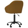 vidaXL Chaises pivotantes &agrave; manger lot de 2 marron velours