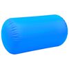vidaXL Rouleau gonflable de gymnastique avec pompe 120x90 cm PVC Bleu