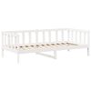 vidaXL Lit de jour avec toit sans matelas blanc 80x200 cm bois massif