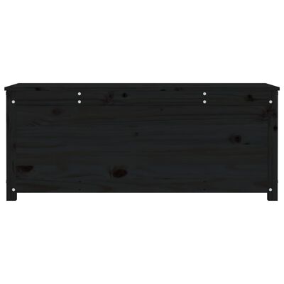 vidaXL Boîte de rangement Noir 110x50x45,5 cm Bois massif de pin