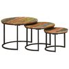 vidaXL Tables gigognes 3 pcs bois massif de r&eacute;cup&eacute;ration