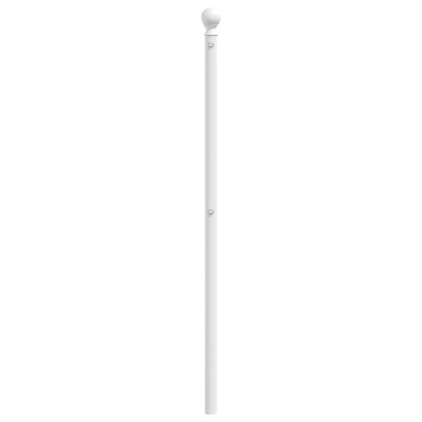 vidaXL T&ecirc;te de lit de remplacement m&eacute;tal blanc 200 cm