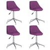 vidaXL Chaises pivotantes &agrave; manger lot de 4 violet similicuir