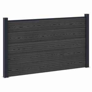 vidaXL Ensemble de Cl&ocirc;ture 180 x 105 cm WPC et Aluminium Noir