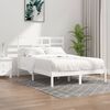 vidaXL Cadre de lit sans matelas blanc bois massif 160x200 cm