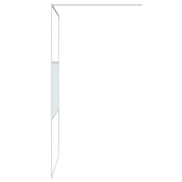 vidaXL Paroi de douche Blanc 115x195 cm Verre ESG transparent