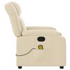 vidaXL Fauteuil de massage inclinable crème tissu