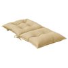 vidaXL Coussins de chaise &agrave; dossier bas lot de 4 beige m&eacute;lang&eacute; tissu