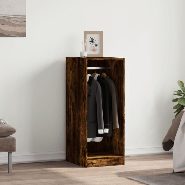 vidaXL Garde-robe ch&ecirc;ne fum&eacute; 48x41x102 cm bois d'ing&eacute;nierie