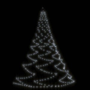 vidaXL Arbre mural avec crochet m&eacute;tallique 260 LED blanc froid 3 m