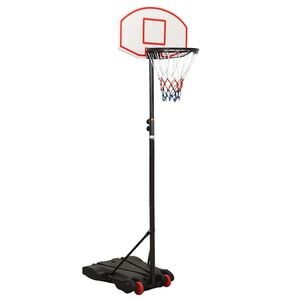 vidaXL Support de basket-ball Blanc 216-250 cm Poly&eacute;thyl&egrave;ne