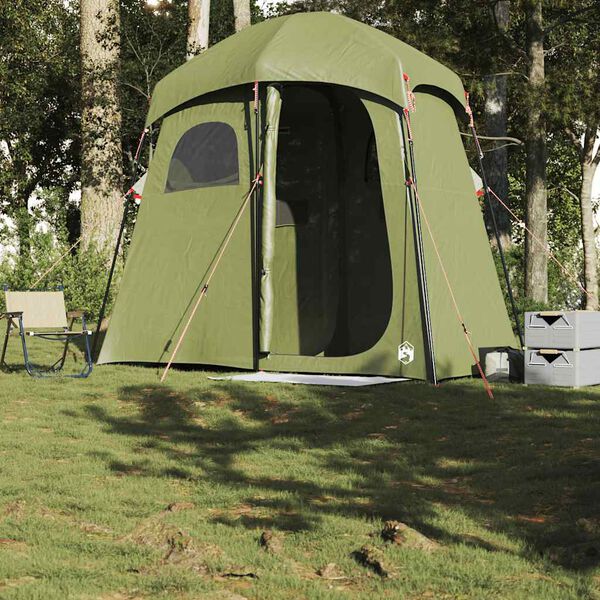 vidaXL Tente de douche 2 personnes vert olive imperméable