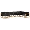 vidaXL Ensemble de canap&eacute;s d'ext&eacute;rieur 8 pc Blanc et noir