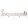 vidaXL Cadre de lit sans matelas blanc bois massif 200x200 cm