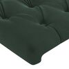 vidaXL T&ecirc;te de lit &agrave; LED Vert fonc&eacute; 83x16x118/128 cm Velours