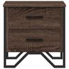 vidaXL Table de chevet ch&ecirc;ne marron 40x41x40 cm bois d&rsquo;ing&eacute;nierie