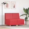 vidaXL Unit&eacute; de Sofa Modulaire Sans Accoudoirs 2 pcs Rouge