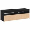 vidaXL Meuble TV Ch&ecirc;ne noir 120 x 35 x 40 cm Bois d'ing&eacute;nierie
