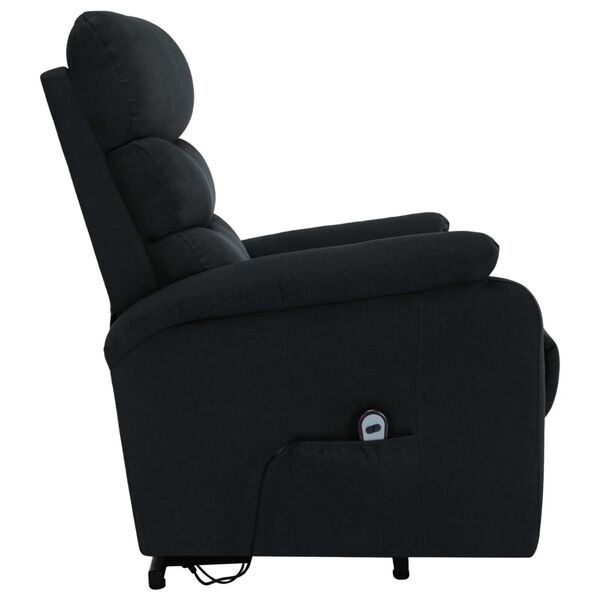 vidaXL Fauteuil de massage Noir Tissu