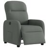 vidaXL Fauteuil inclinable électrique Gris foncé Tissu