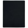 vidaXL Draps-housses Jersey 2 pcs Noir 100x200 cm Coton