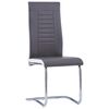 vidaXL Chaises &agrave; manger cantilever lot de 4 gris similicuir