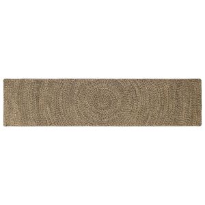 vidaXL Tapis de surface Naturel et noir 60 x 250 cm Jute