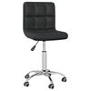 vidaXL Chaise pivotante de salle &agrave; manger Noir Similicuir