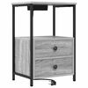 vidaXL Cabinet de chevet avec tiroir 2 pcs Gris Sonoma 40 x 31 x 60 cm