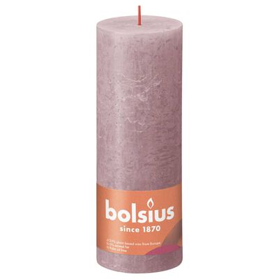 Bolsius Bougies pilier rustiques Shine 4 pcs 190x68 mm Rose cendre