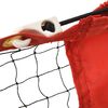 vidaXL Filet de tennis Noir et rouge 500x100x87 cm Polyester
